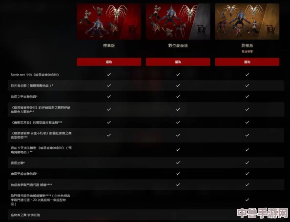 暗黑破坏神4：终极版、豪华版与标准版的奢华差异全解析！